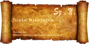 Szele Nikoletta névjegykártya